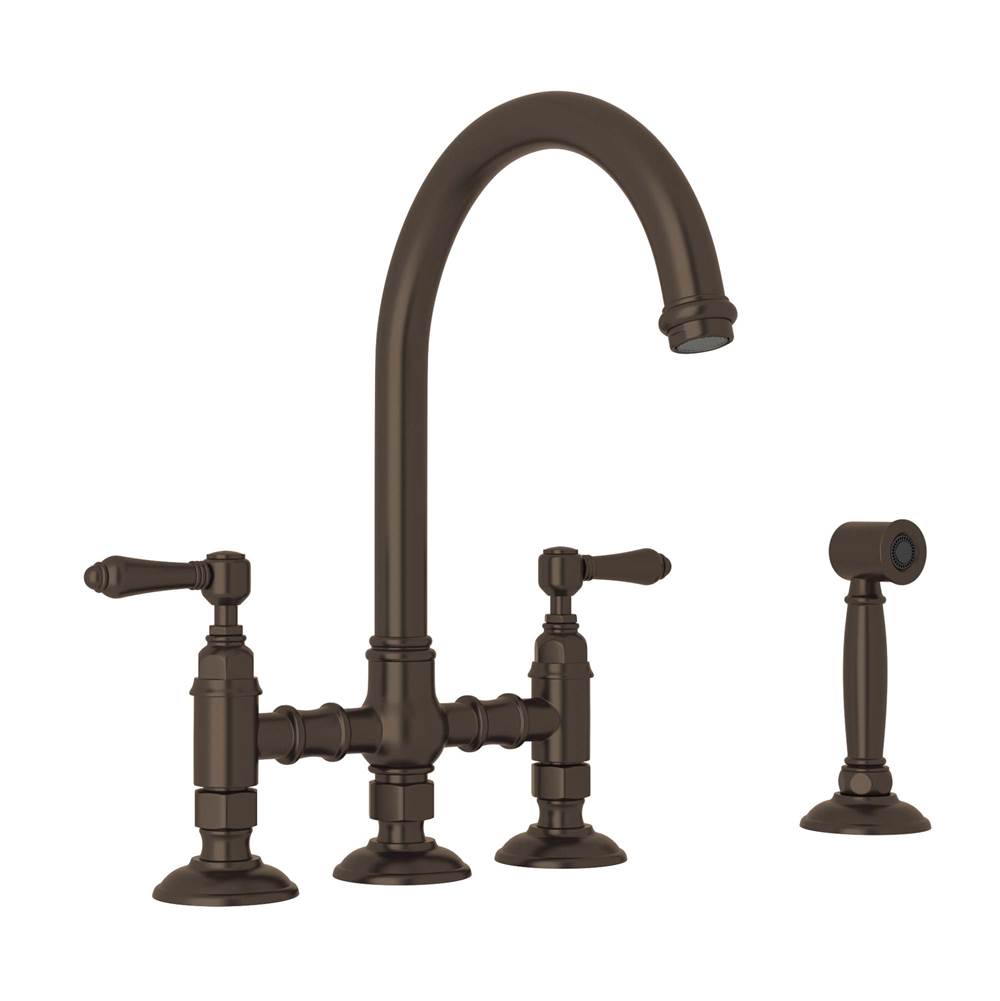 Rohl A1461LMWS-2 San Julio Bridge Kitchen Faucet With Side Spray