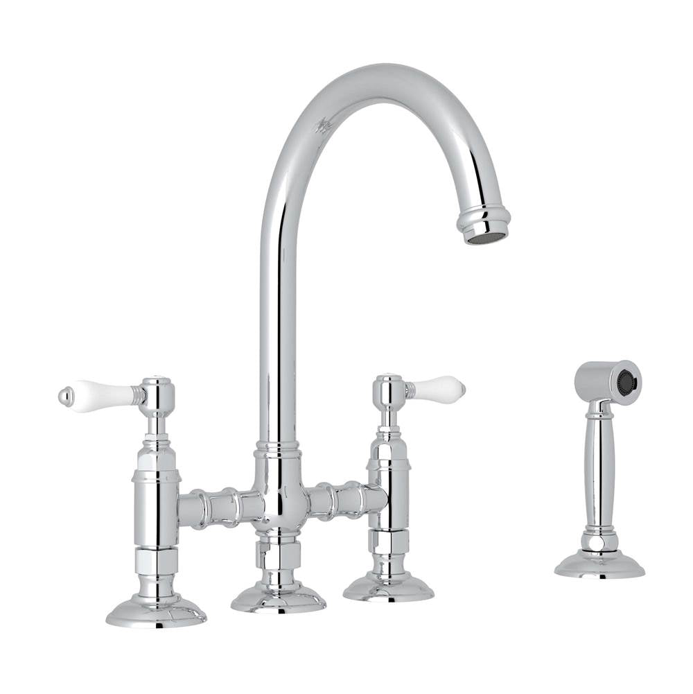 Rohl A1461LPWS-2 San Julio Bridge Kitchen Faucet With Side Spray - Parent
