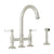 Rohl A1461LPWS-2 San Julio Bridge Kitchen Faucet With Side Spray