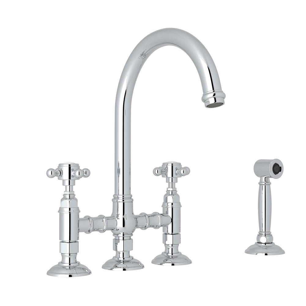 Rohl A1461XMWS-2 San Julio Bridge Kitchen Faucet With Side Spray - Parent
