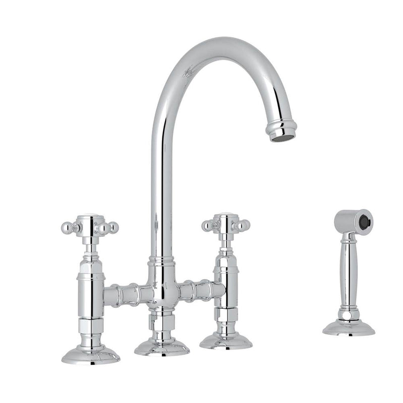 Rohl A1461XMWS-2 San Julio Bridge Kitchen Faucet With Side Spray - Parent