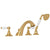 Rohl A1464LP Acqui 4-Hole Deck Mount Tub Filler