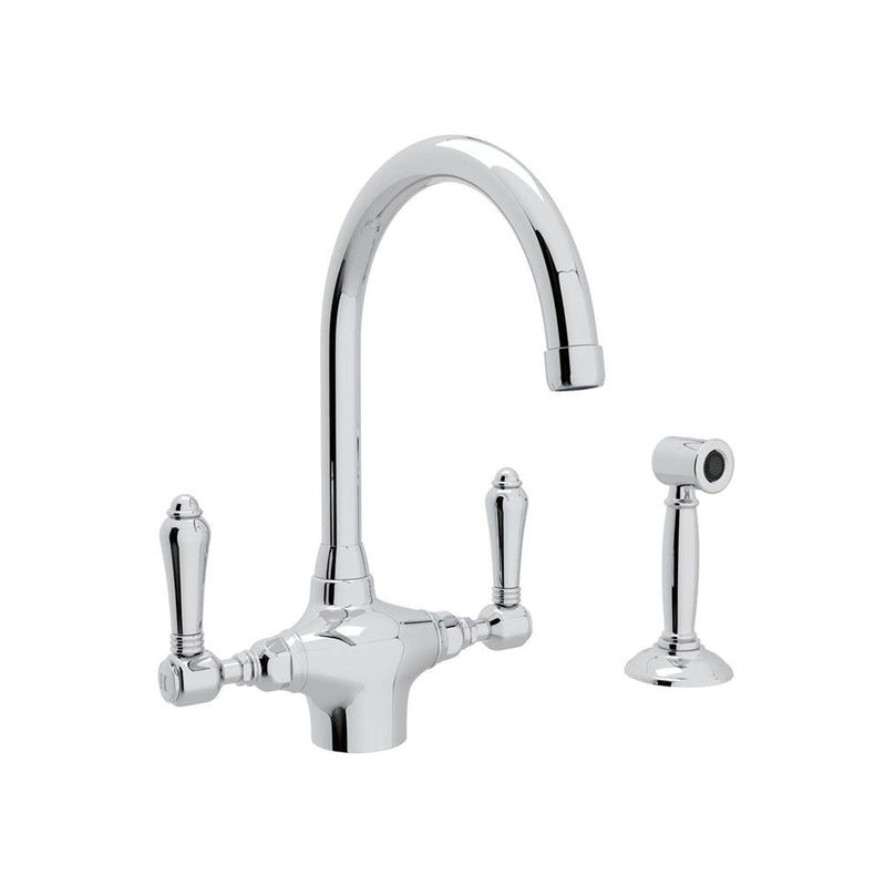 Rohl A1676LMWS-2 San Julio Two Handle Kitchen Faucet With Side Spray - Parent