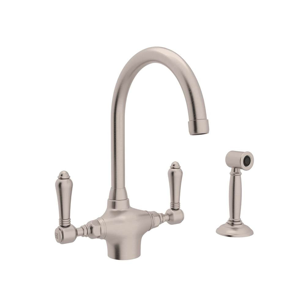 Rohl A1676LMWS-2 San Julio Two Handle Kitchen Faucet With Side Spray