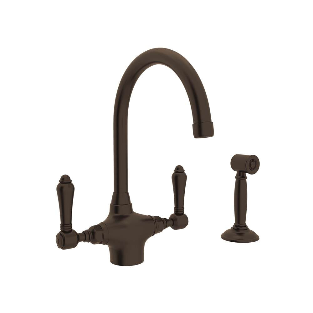 Rohl A1676LMWS-2 San Julio Two Handle Kitchen Faucet With Side Spray