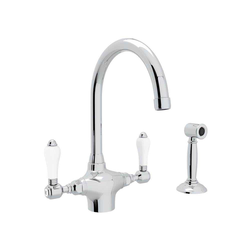 Rohl A1676LPWS-2 San Julio Two Handle Kitchen Faucet With Side Spray - Parent