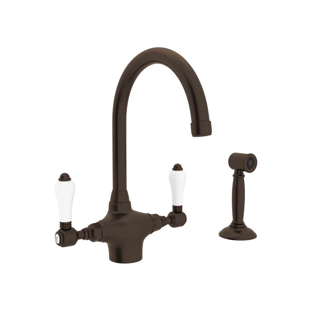 Rohl A1676LPWS-2 San Julio Two Handle Kitchen Faucet With Side Spray