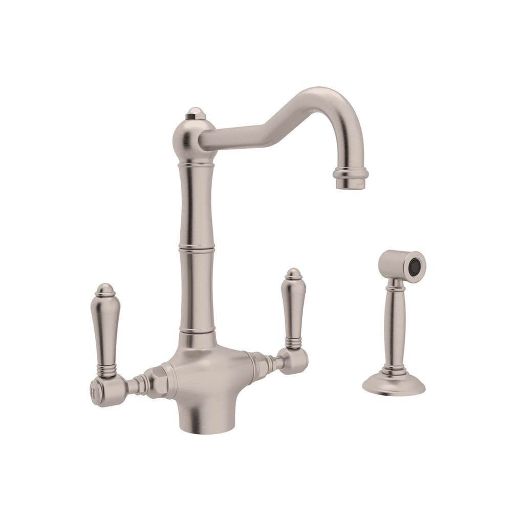Rohl A1679LMWS-2 Acqui Two Handle Kitchen Faucet With Side Spray