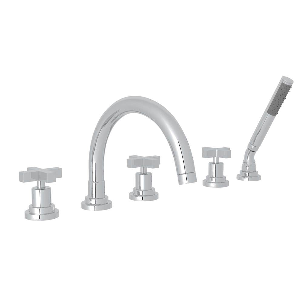 Rohl A2214XM Lombardia 5-Hole Deck Mount Tub Filler With C-Spout - Parent