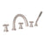 Rohl A2214XM Lombardia 5-Hole Deck Mount Tub Filler With C-Spout