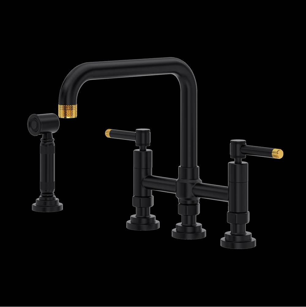 Rohl A3358ILWS-2 Campo Bridge Kitchen Faucet With Side Spray