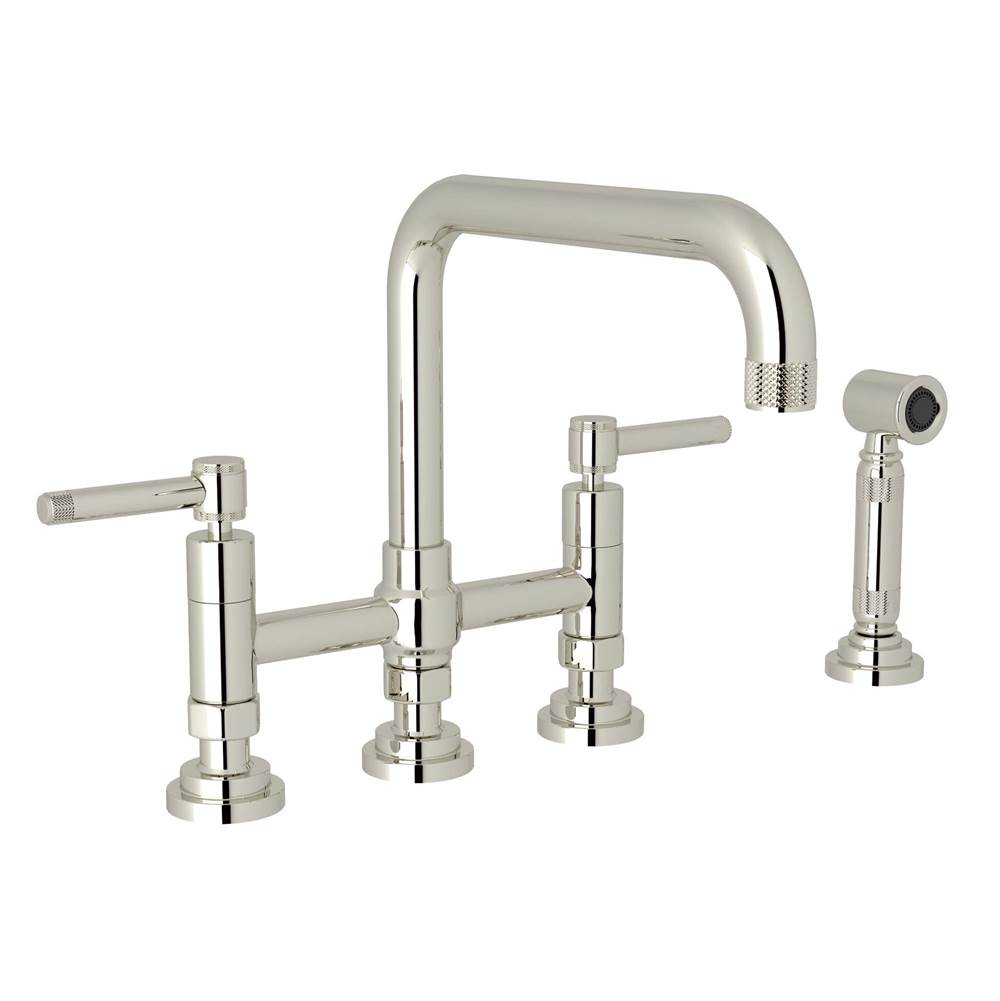Rohl A3358ILWS-2 Campo Bridge Kitchen Faucet With Side Spray