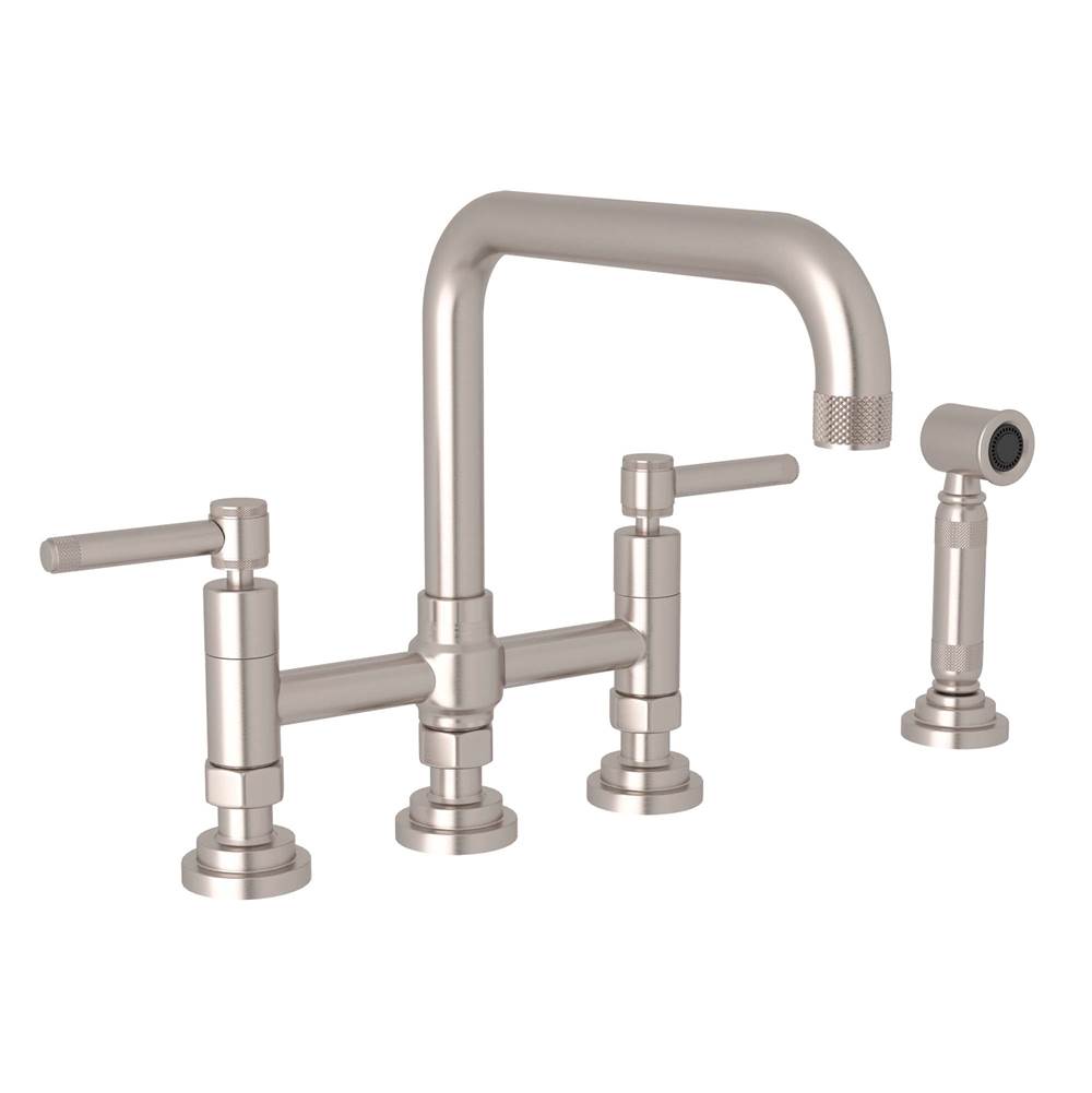 Rohl A3358ILWS-2 Campo Bridge Kitchen Faucet With Side Spray