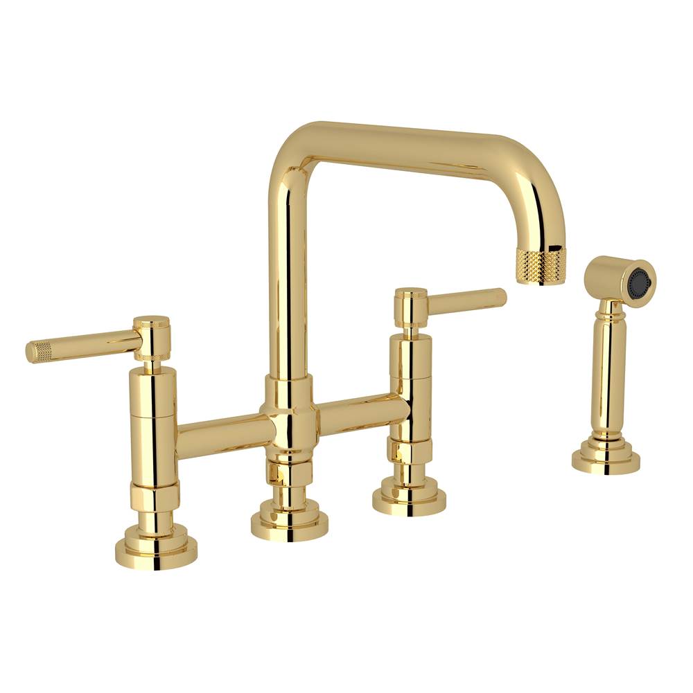 Rohl A3358ILWS-2 Campo Bridge Kitchen Faucet With Side Spray