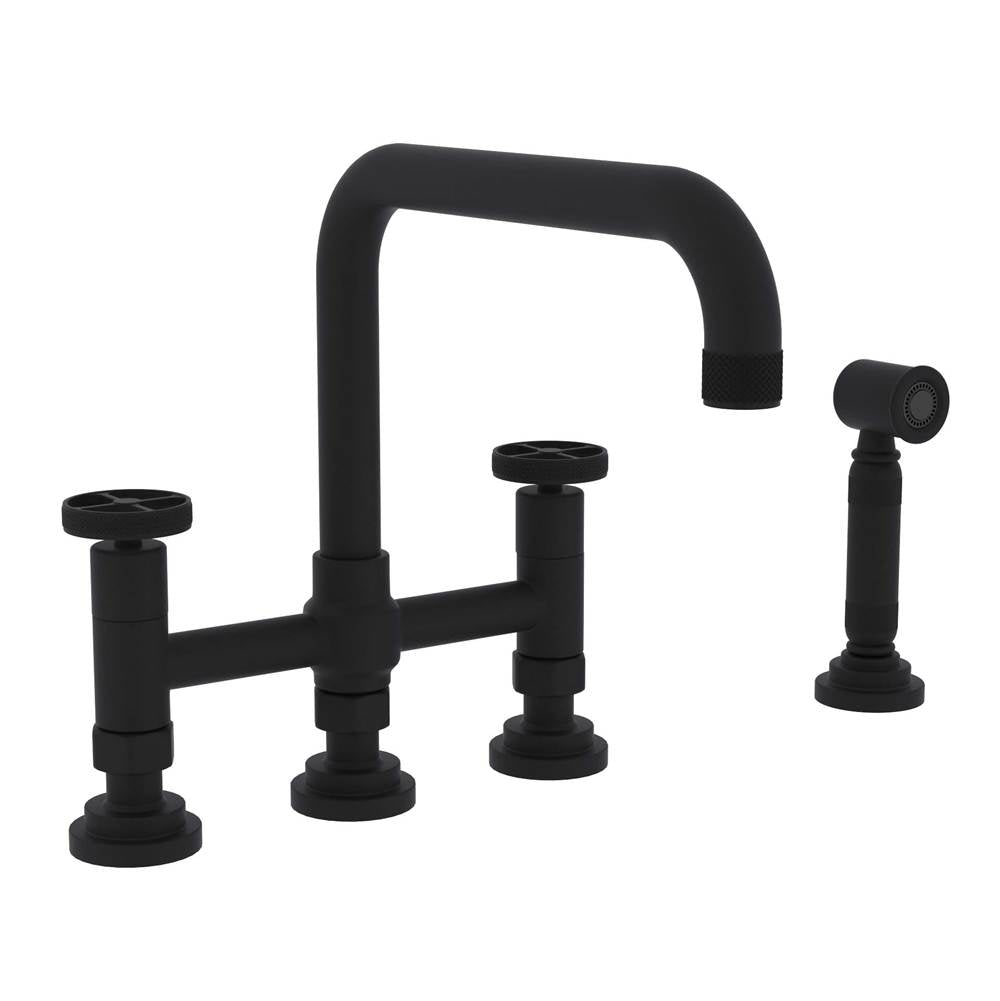 Rohl A3358IWWS-2 Campo Bridge Kitchen Faucet With Side Spray