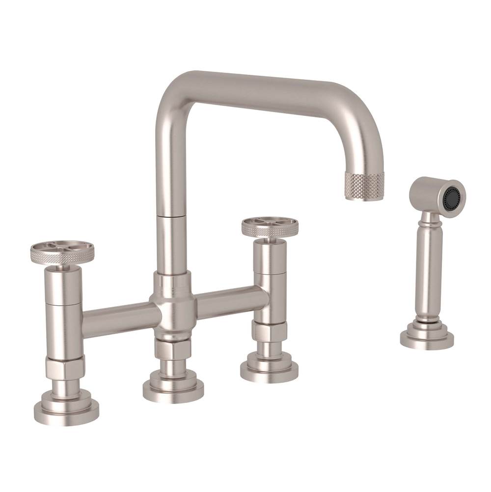 Rohl A3358IWWS-2 Campo Bridge Kitchen Faucet With Side Spray