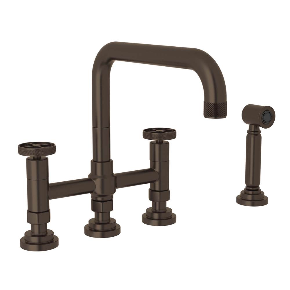 Rohl A3358IWWS-2 Campo Bridge Kitchen Faucet With Side Spray