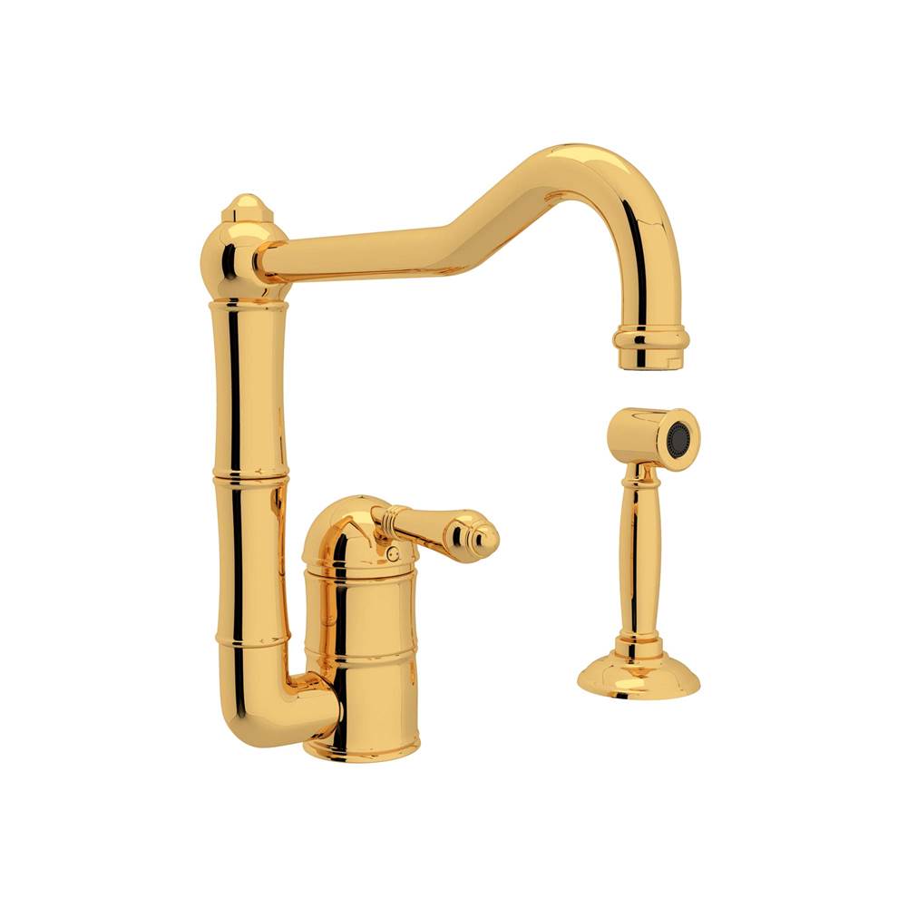 Rohl A3608LMWS-2 Acqui Kitchen Faucet With Side Spray