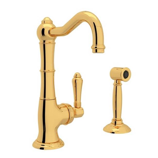 Rohl A3650LMWS-2 Acqui Kitchen Faucet With Side Spray
