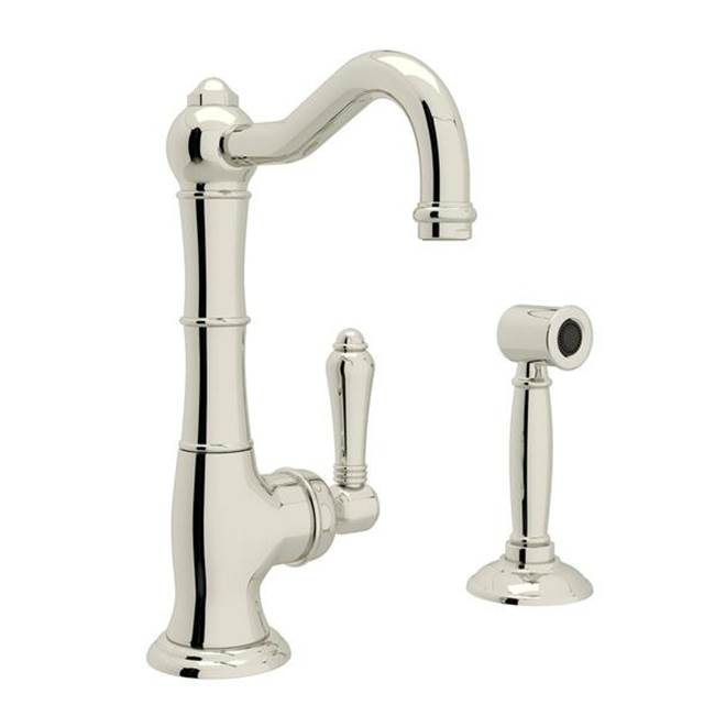 Rohl A3650LMWS-2 Acqui Kitchen Faucet With Side Spray