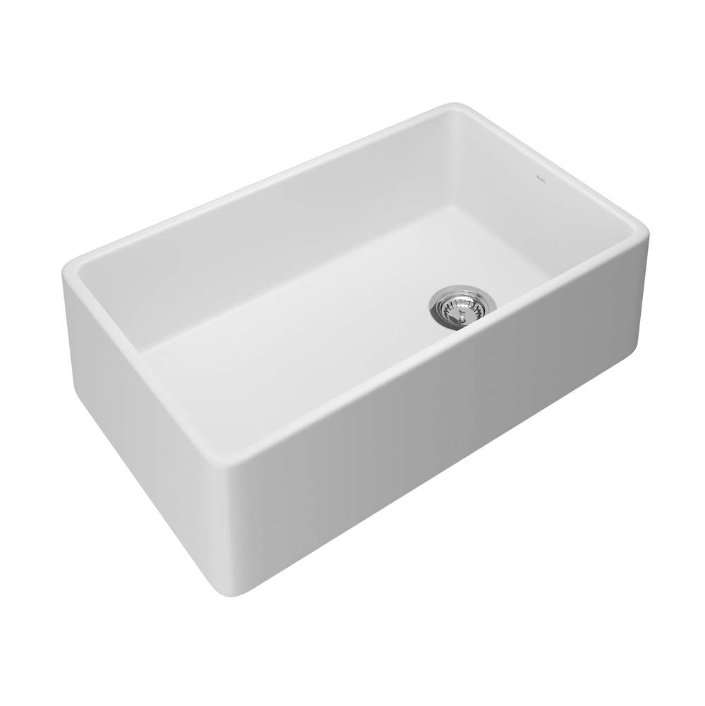 Rohl AL3220AF1 Allia 32" Fireclay Single Bowl Farmhouse Apron Front Kitchen Sink - Parent
