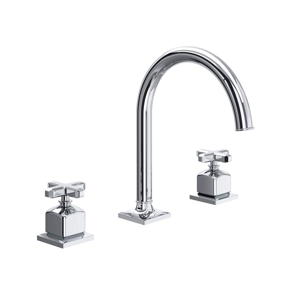 Rohl AP08D3XM Apothecary Widespread Lavatory Faucet With C-Spout