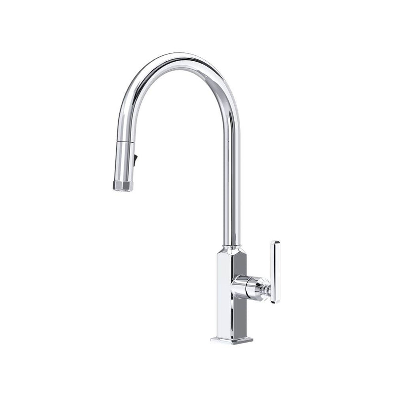 Rohl AP55D1LM Apothecary Pull-Down Kitchen Faucet With C-Spout