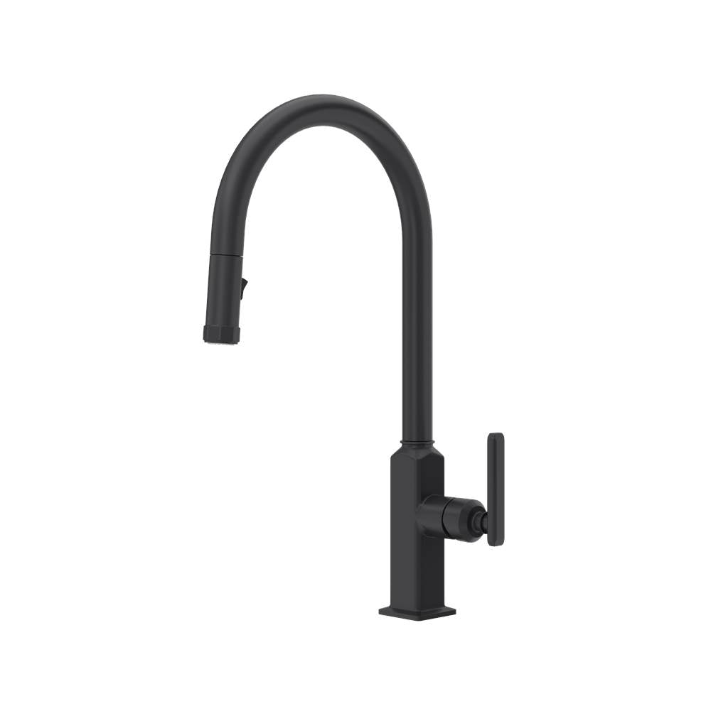 Rohl AP55D1LM Apothecary Pull-Down Kitchen Faucet With C-Spout