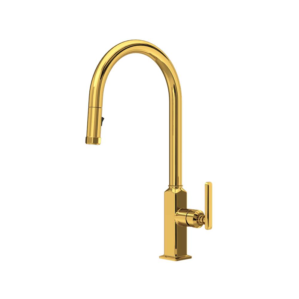 Rohl AP55D1LM Apothecary Pull-Down Kitchen Faucet With C-Spout