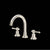 Rohl CP08D3IL Campo Widespread Lavatory Faucet With C-Spout