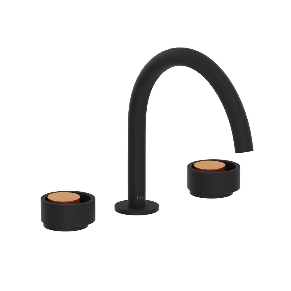 Rohl EC08D3IW Eclissi Widespread Lavatory Faucet With C-Spout