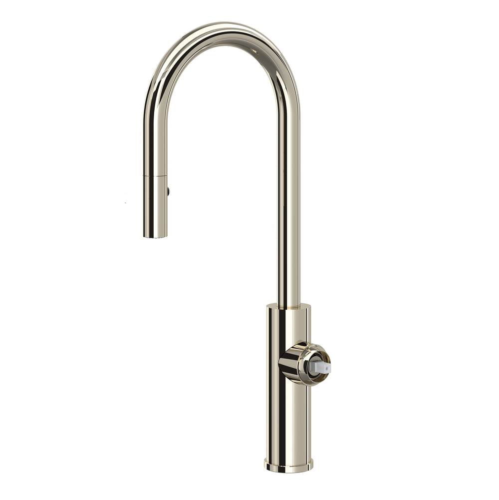 Rohl EC65D1 Eclissi Pull-Down Bar/Food Prep Kitchen Faucet With C-Spout - Less Handle