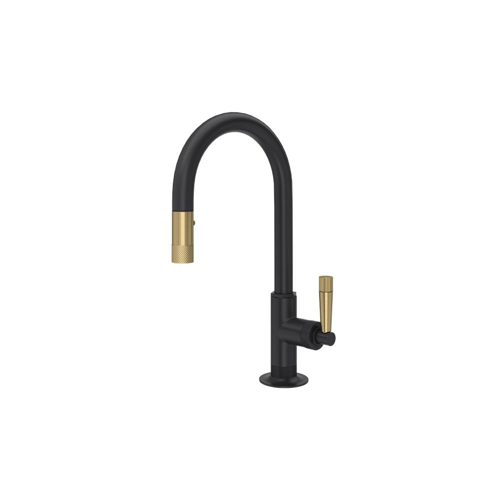 Rohl MB7930SLM-2 Graceline Pull-Down Bar/Food Prep Kitchen Faucet With C-Spout
