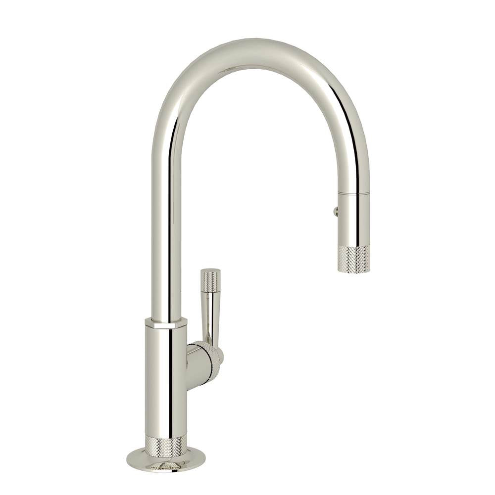 Rohl MB7930SLM-2 Graceline Pull-Down Bar/Food Prep Kitchen Faucet With C-Spout