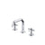 Rohl MD09D3XM Modelle Widespread Lavatory Faucet With U-Spout