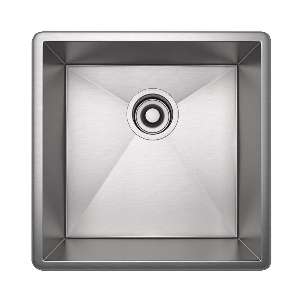 Rohl RSS1515 Forze 15" Single Bowl Stainless Steel Kitchen Or Bar/Food Prep Sink