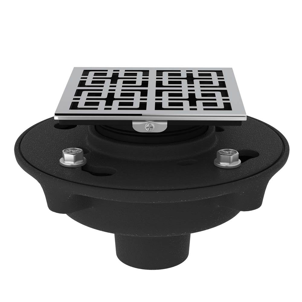 Rohl SDCI2-3142 Cast Iron 2" No Hub Drain Kit With 3142 Weave Decorative Cover - Parent