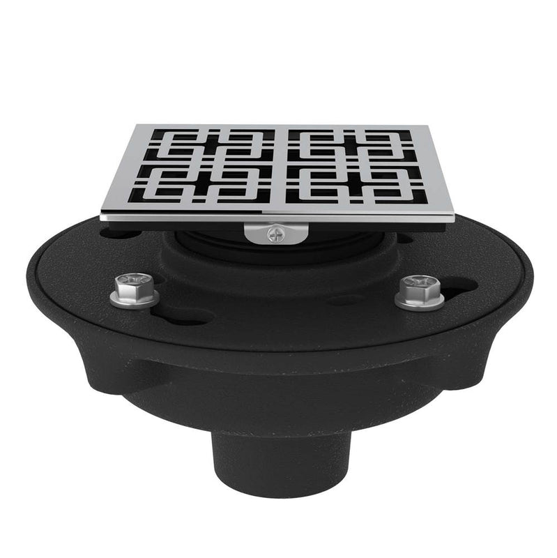 Rohl SDCI2-3142 Cast Iron 2" No Hub Drain Kit With 3142 Weave Decorative Cover - Parent