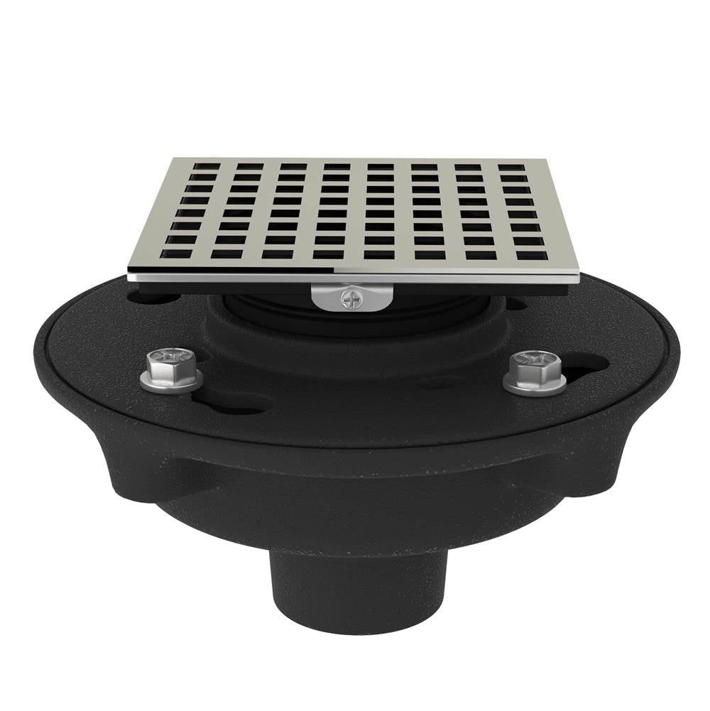 Rohl SDCI2-3143 Cast Iron 2" No Hub Drain Kit With 3143 Matrix Decorative Cover
