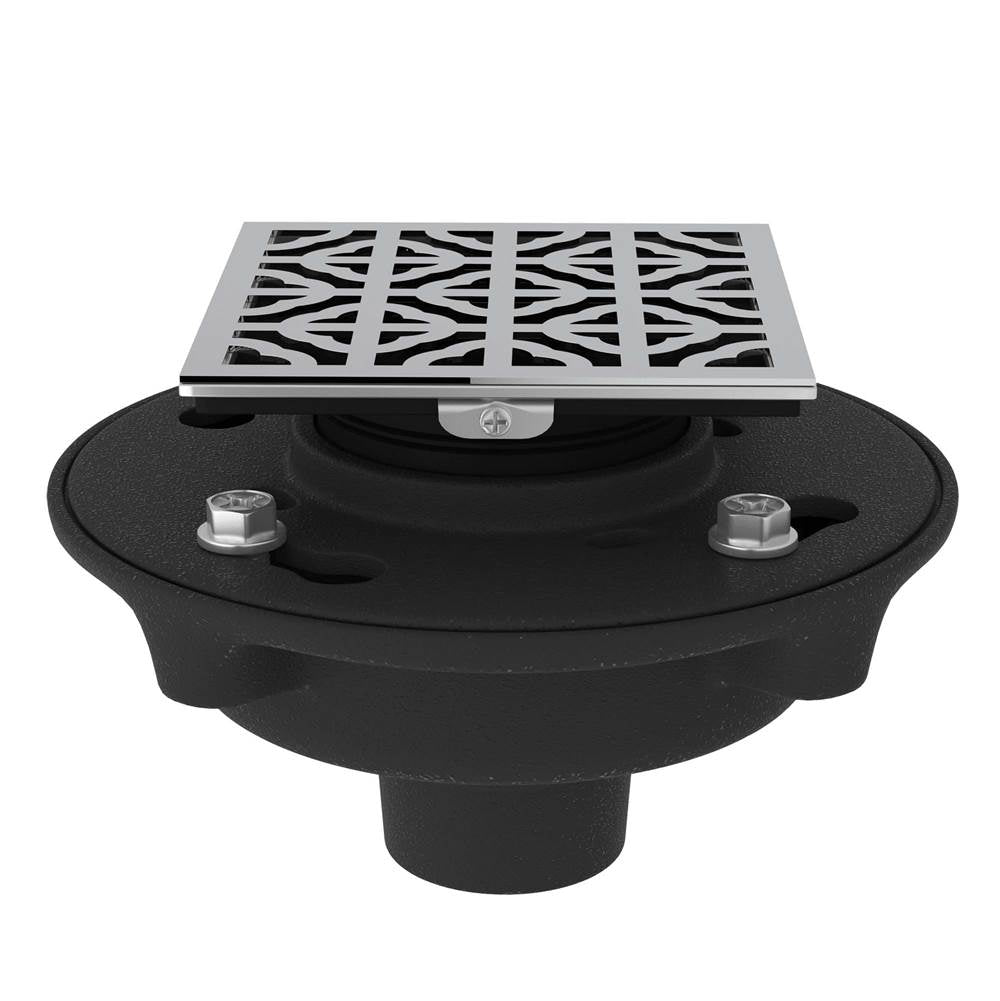 Rohl SDCI2-3146 Cast Iron 2" No Hub Drain Kit With 3146 Petal Decorative Cover - Parent