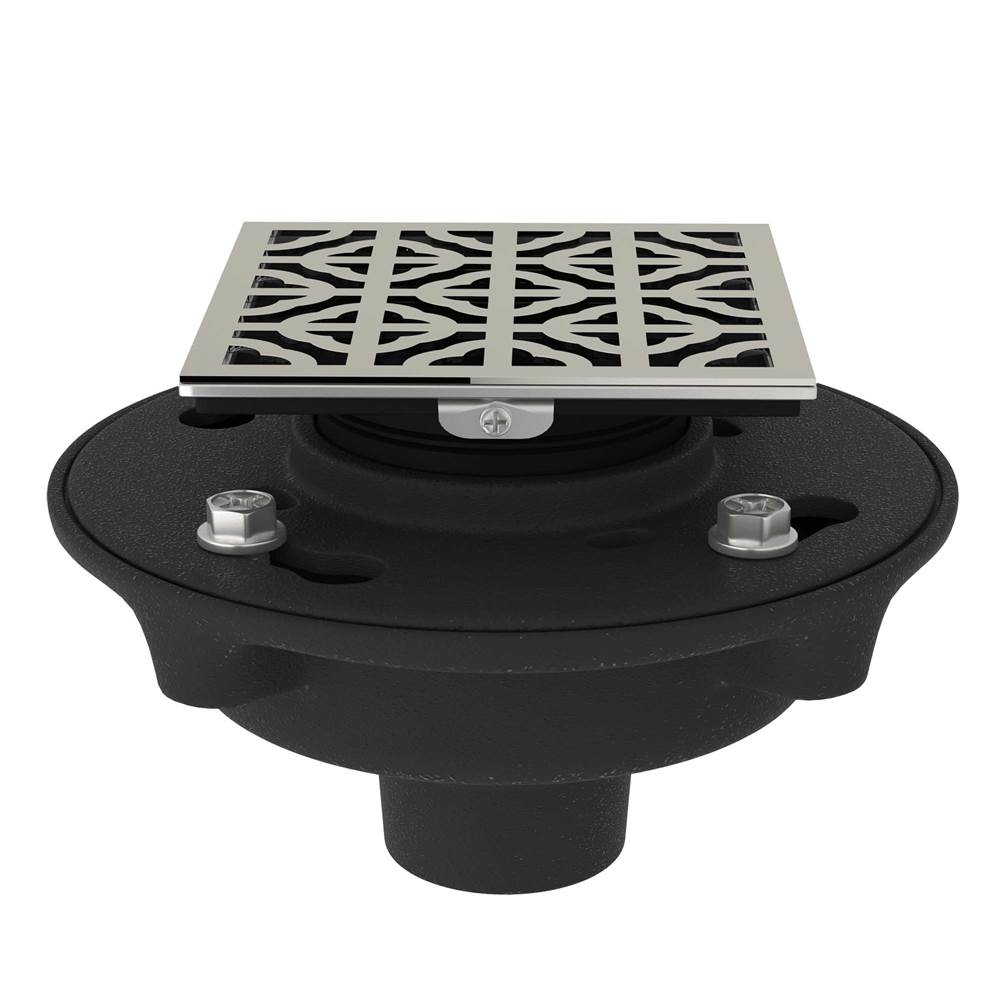 Rohl SDCI2-3146 Cast Iron 2" No Hub Drain Kit With 3146 Petal Decorative Cover