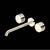 Rohl TAM06W3IW Amahle Wall Mount Tub Filler Trim With C-Spout