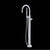 Rohl TEC06HF1IW Eclissi Single Hole Floor Mount Tub Filler Trim With C-Spout - Parent
