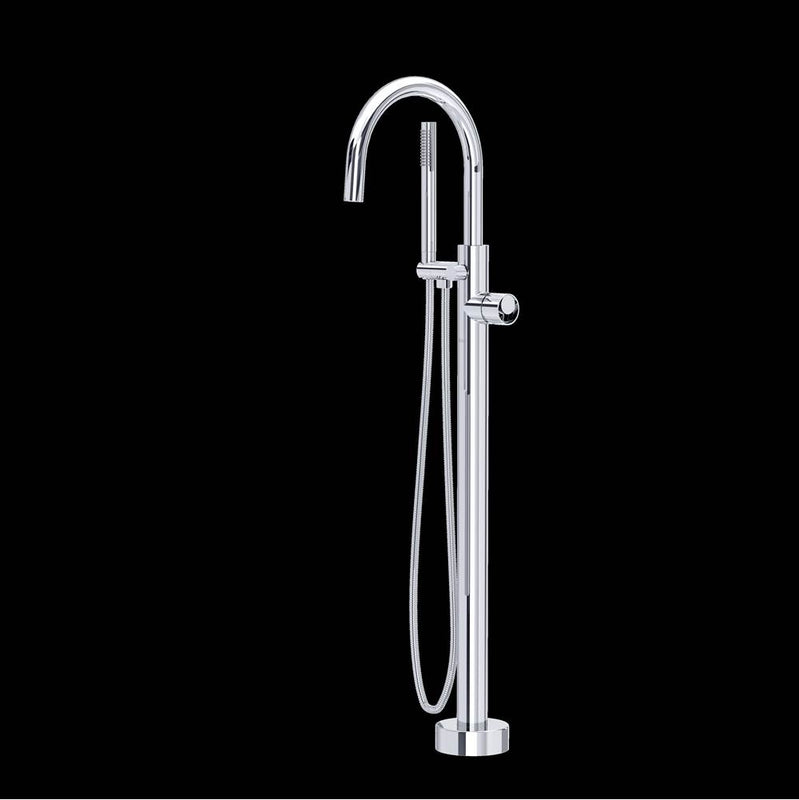 Rohl TEC06HF1IW Eclissi Single Hole Floor Mount Tub Filler Trim With C-Spout - Parent