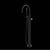 Rohl TEC06HF1IW Eclissi Single Hole Floor Mount Tub Filler Trim With C-Spout