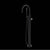 Rohl TEC06HF1IW Eclissi Single Hole Floor Mount Tub Filler Trim With C-Spout