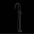Rohl TEC06HF1IW Eclissi Single Hole Floor Mount Tub Filler Trim With C-Spout