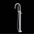 Rohl TEC06HF1IW Eclissi Single Hole Floor Mount Tub Filler Trim With C-Spout
