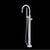 Rohl TEC06HF1IW Eclissi Single Hole Floor Mount Tub Filler Trim With C-Spout