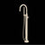 Rohl TEC06HF1IW Eclissi Single Hole Floor Mount Tub Filler Trim With C-Spout